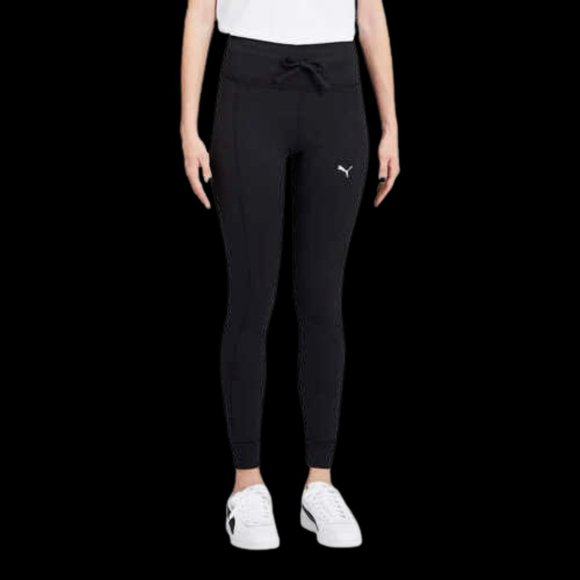 PUMA Womens Midweight Drawstring Jogger Leggings Side Pocket Black - Picture 8 of 9